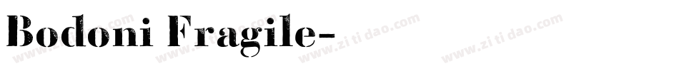 Bodoni Fragile字体转换